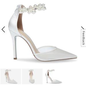 Betsey Johnson Ellah Pump. Pearl ankle, perfect for bridal